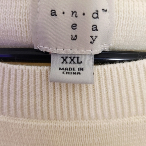 White Asymmetrical Ruffle Sweater - Picture 9 of 9